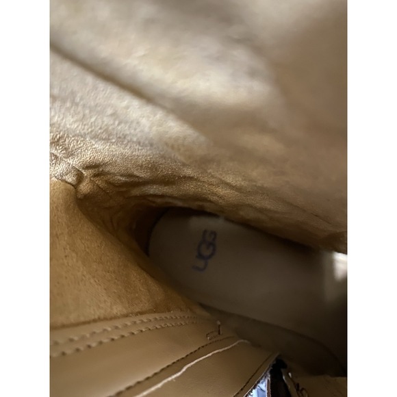 UGG‎ Bandara Tall Leather Boots Brown Heeled Knee High Zip Up Womens Size 10 - Picture 9 of 9